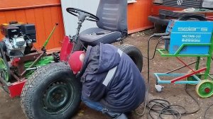 Самодельный минитрактор,ч.4,переделал рулевое.