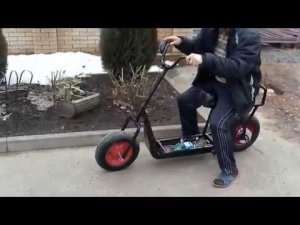 Самодельный электроскутер, ситикоко из гироскутера.