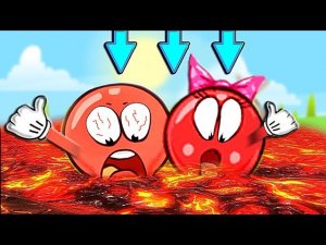 КРАСНЫЙ ШАРИК 4: ПОЛ ЭТО ЛАВА ЧЕЛЛЕНДЖ ШАР мультик игра   RED BALL 4 Volume 5 INTO THE CAVE