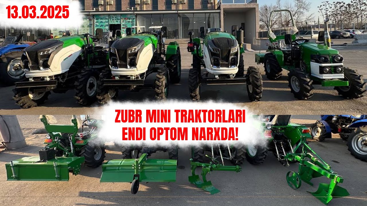 SHOK! KATTA CHEGIRMA! ZUBR MINI TRAKTORLARI ENDI OPTOM NARXDA! ZUBR 1125! ZUBR 1115! ZUBR 1105!