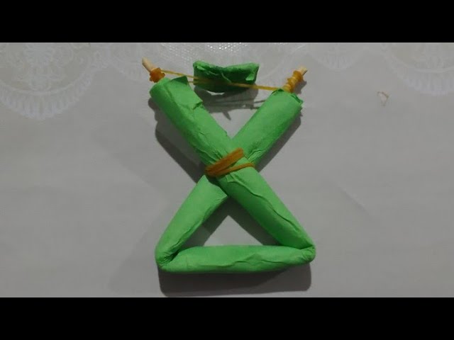 КАК СДЕЛАТЬ ИЗ БУМАГА РОГАТКА, HOW TO MAKE A SLINGSHOT смотреть онлайн