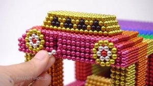 Делаем своими руками автобус Hello Kitty из надувного бассейна с шариками и магнитных шариков