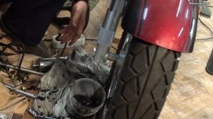 Замена масла в перьях вилки мотоцикла без снятия