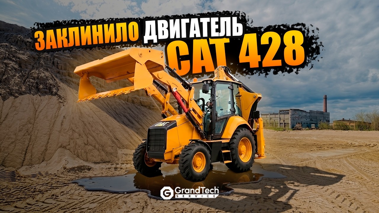 CAT 428 экскаватор-погрузчик. Капитальный ремонт двигателя #caterpillar #ремонтдвигателя смотреть онлайн