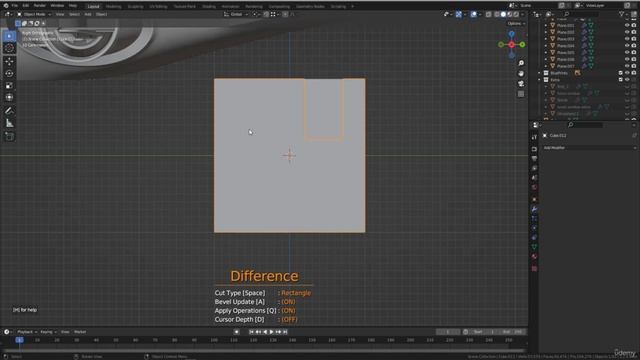 BLENDER Creating the Dune Ornithopter 28_Modeling section_Learn how to use Carver tool