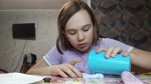 слайм из 3 ингредиентов это воздушный пластилин, крем для рук, вода. 😜
