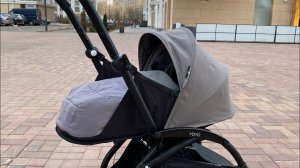 Как установить люльку коляски Babyzen yoyo 0+ на шасси, сборка текстиля и установка