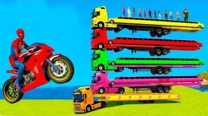 Перевозка легковых и грузовых автомобилей, а также автобусов в гигантском прицепе в GTA 5