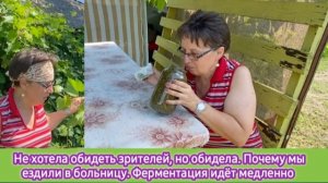 Не хотела обидеть зрителей, но обидела. Почему мы ездили в больницу. Ферментация идёт медленно