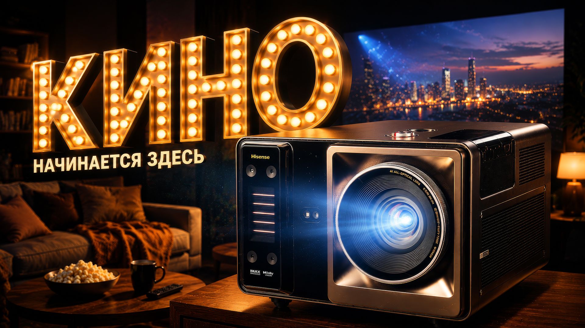 Hisense XR10 — премиальный лазерный проектор для домашнего кинотеатра
