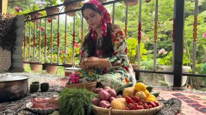 Деревенская жизнь  Баранья шейка с рисом и салатом Азербайджанская Кухня Деревенская Кухня  Рецепты