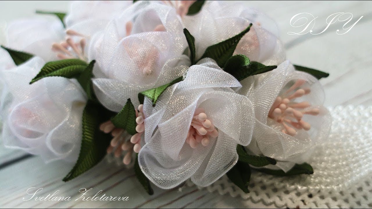 Милая повязка на голову для малышки с цветами из лент🌸 Канзаши 🌸 Svetlana Zolotareva смотреть онлайн
