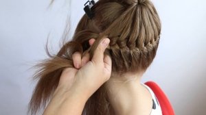 Красивая #Прическа для школы / корзинка паутинка / #прически на длинные волосы