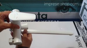 Білий Змішувач Белый Смеситель кран для ванны с длинным носиком  IMPRESE Vaclav f03206403AB
