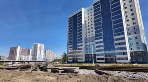 Строительство развязки шоссе Космонавтов и улицы Карпинского города Перми на июнь 2024 года