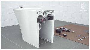 Установка напольного приставного унитаза Ideal Standard