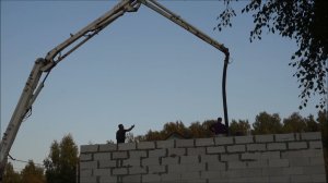 Стройка часть 7. 26 июля. Заливка армопояса 1 этажа и балок.