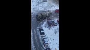 Российская колонна в Харькове, утро 27.02.22