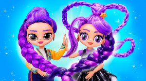 Преображение Руми и Джину в Лили Лавбрейдс! Поделки в стиле K-Pop Demon Hunters!