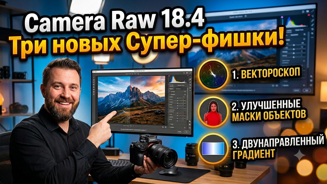 Camera Raw 18.4 Три новых Супер-фишки! смотреть онлайн