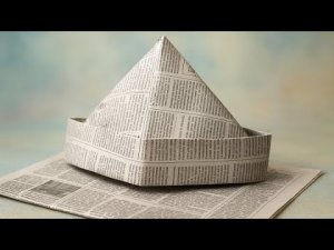 Шапка из газеты своими руками