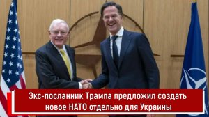 Экс-посланник Трампа предложил создать новое НАТО отдельно для Украины