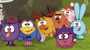 СМЕШАРИКИ ИГРАЮТ В ИНДЕЙЦЕВ - СОБИРАЕМ БОЛЬШОЙ ПАЗЛ KIKORIKI