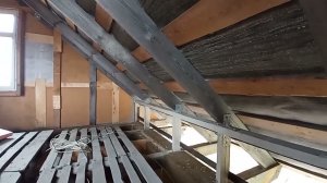 Начало утепления мансарды.
