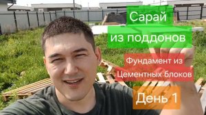 Сарай из паллетов. День 1. Хозблок своими руками. Сарай из поддонов. Бытовка из палетов.