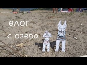 - влог с бумажными собаками -                               🤍 пошли с бумажными собаками на озеро 🏞️