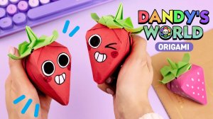 Оригами Клубника Сквиши из бумаги | Dandy's World Sprout | Origami Paper Squishy Strawberry