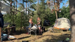 🐠🐟 КЕМПИНГ с ДВУМЯ НОЧЕВКАМИ в СОСНОВОМ ЛЕСУ! / ШАШЛЫК из СОМА / ЛОДКИ / МОТОРЫ / ПЕЧЕНЕГИ 2026 🐠🐟