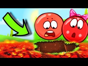 КРАСНЫЙ ШАРИК 4: ПОЛ ЭТО ЛАВА ЧЕЛЛЕНДЖ ШАР мультик игра   RED BALL 4 Volume 5 INTO THE CAVE