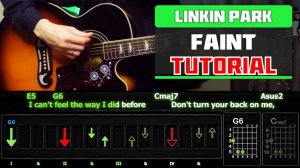 🎸 Linkin Park – «Faint» на гитаре: БЫСТРЫЙ РАЗБОР с графикой! (Играю от начала до конца) ⚡