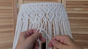 DIY: Макраме абажур для настольной лампы | Мастер-класс по плетению макраме | Macrame lampshade