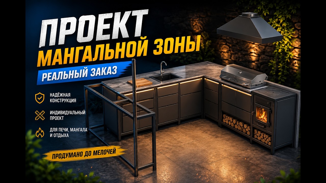 🔥 Проектирую мангальную зону с барной стойкой | Работа конструктора в SolidWorks смотреть онлайн