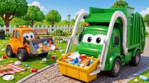 🚛 Мусоровоз спасает парк 😱 Большая уборка начинается! 🌳♻️ Мультики для детей