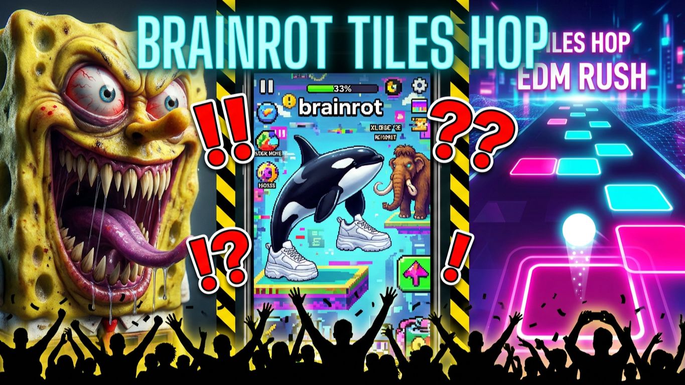 Губка Боб смотрит TV: Big B Meets D-Light _ Thomas & BRAINROT MINECRAFT. Tiles Hop EDM Rush