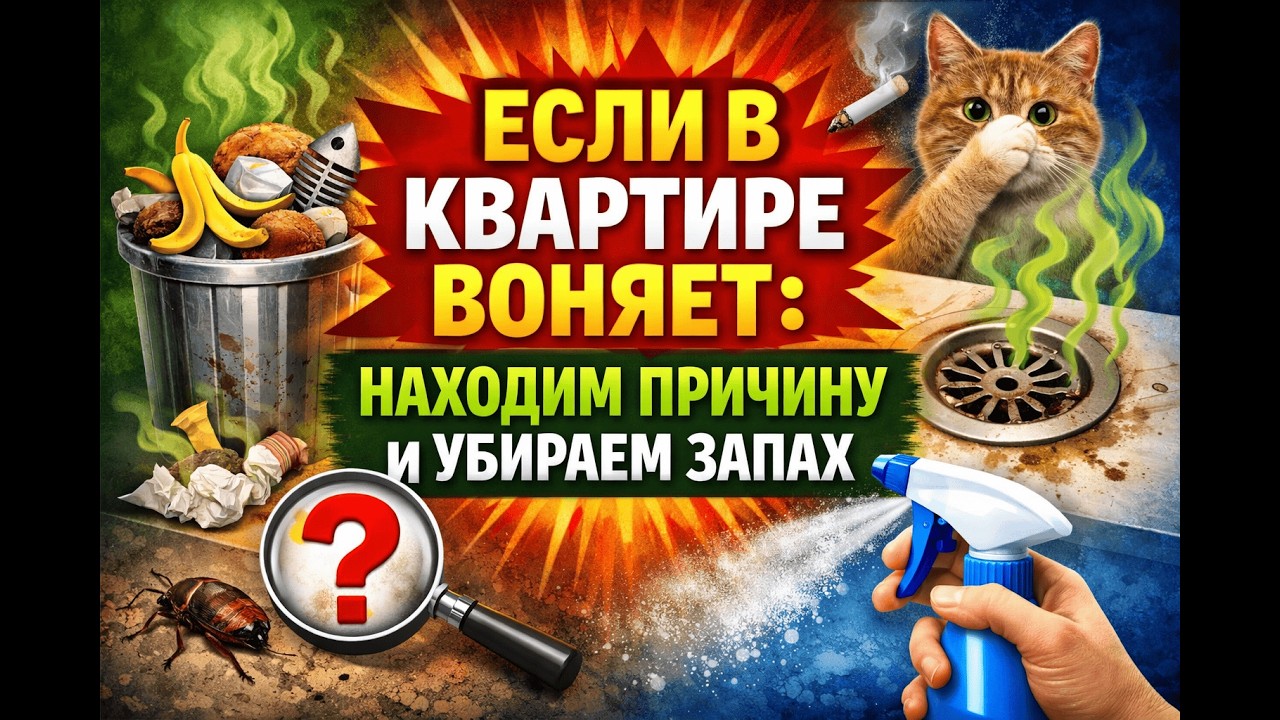 Если в квартире воняет находим причину и убираем запах. смотреть онлайн