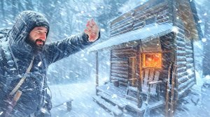 ПОПАЛ В СИЛЬНУЮ МЕТЕЛЬ - БОЛЬШАЯ ИЗБА В СНЕЖНОМ ПЛЕНУ | УКРЫТИЕ В ГЛУШИ