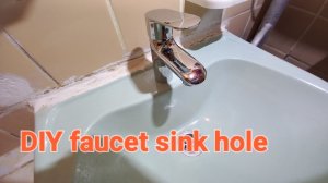 Отверстие в раковине для смесителя. Сверлим алмазной коронкой. DIY: faucet sink hole