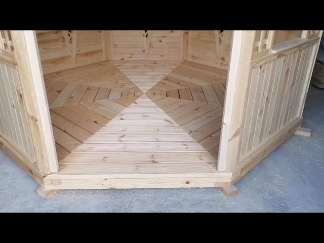 Строим шестиугольную беседку из дерева | DIY проект