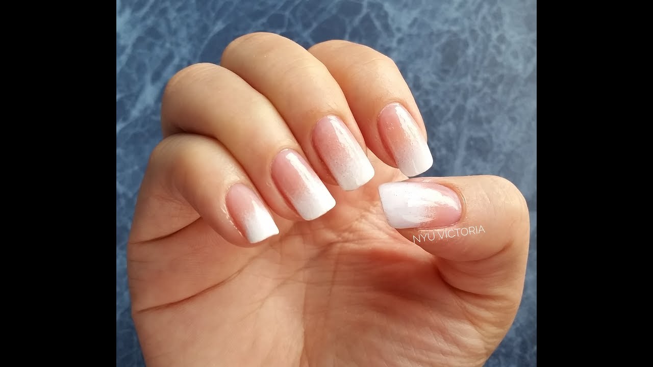 💅Френч - Градиент, Дизайн простым лаком. #4 💅 French - Gradient, Nail Art, nail polish смотреть онлайн
