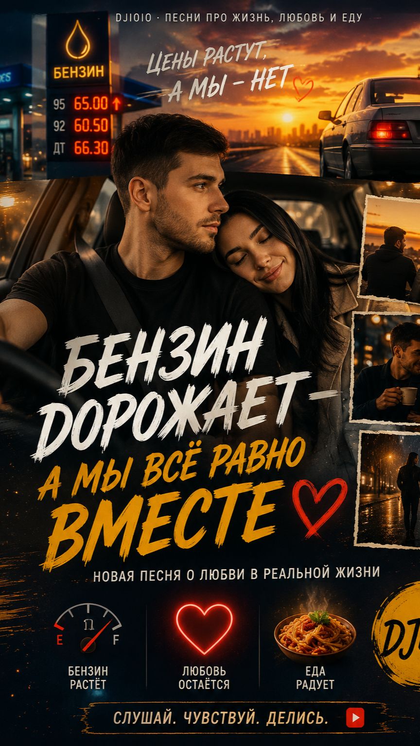 «Бензин дорожает — а мы всё равно вместе» #песня #песняпролюбовь #песни #любовь #актуальтное