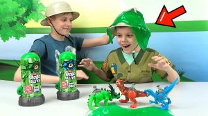 СМОТРИ мы нашли ДНК ДИНОЗАВРОВ В СЛАЙМЕ! Динозавры для детей Pets & Robo Alive Dino DNA