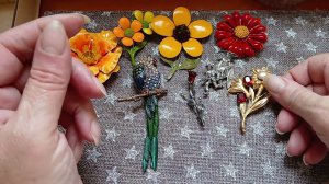 189.Эмалевые броши,продажа!И другие винтажные и антикварные украшения!!!!