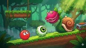 Новый КРАСНЫЙ ШАРИК  🤗 БОСС №1 прохождение игры на андроид 1 серия для детей