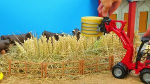 Трактор везет Сено с фермы! 🚜 Сельская техника и прицепы для детей