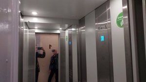 Разные лифты КМЗ на разных высотах в доме 1605АМ/12. Москва, Сумской проезд 12к2 [П-12]