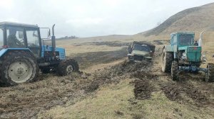 Урал застрял в Грязи, Садился на 2 Мостах | Трактор Т 40 и Беларусь 1221 не смог Выташшит Урала